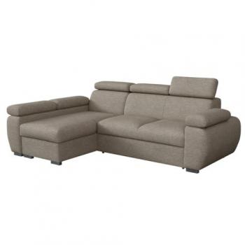 Sofá rinconero Columbus 132 con función de descanso y caja de ropa de cama, 255 x 170 x 85 cm