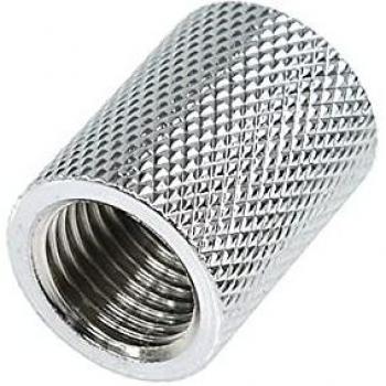 Racord de tubo rígido recto plateado 14mm y conector G1/4 IG en cromo para refrigeración líquida