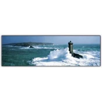 Artopweb Panel Decorativo con Diseño Plisson Point Du Raz-Phare De La Vieille, Madera, Multicolor, 87x3x25 cm