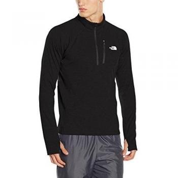 North Face M Impulse Active 1/4 Zip - Camiseta de manga larga para hombre, color negro, talla XL