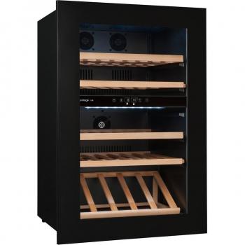 AVINTAGE AVI48Premium Vinoteca Integrable Negra, Ciclo de Refrigeración, Capacidad para 52 Botellas, Clase Energética A