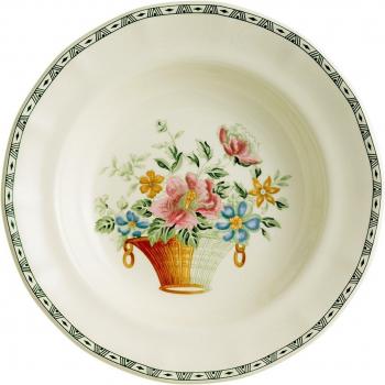 Plato hondo Canasto Floral La Cartuja de Sevilla