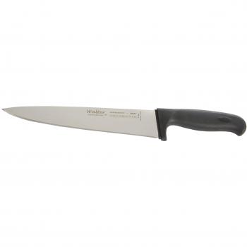 Walter ADHERENT+ - Cuchillo de carnicero, punta aguda, 25,5 cm, color negro