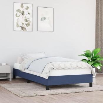 Cama de tela azul 90x190 cm Vidaxl con ropa de cama azul 90x190 cm en tela