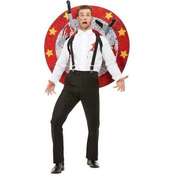 Smiffy's Adult Luxury Knife Thrower Costume - Red and White XL