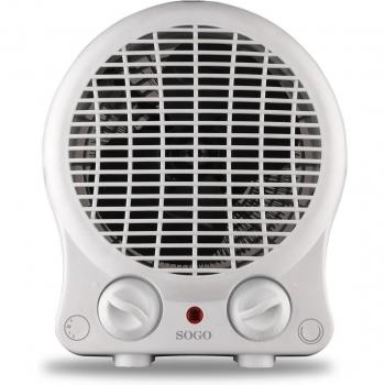 Termoventilador Turbo Sogo CAL-SS-18306 - 2000W, con función de calefacción y ventilación, diseño compacto y portátil, control de temperatura ajustable, protección contra sobrecalentamiento y base antides