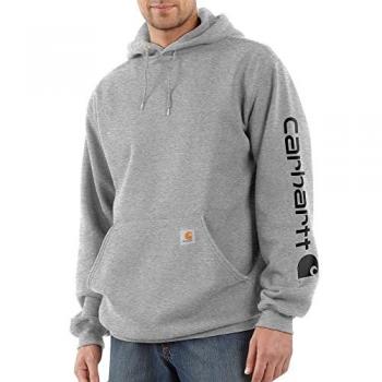 Carhartt Midweight Graphic Logo Hoodie - Loose Fit - Grey - Size M