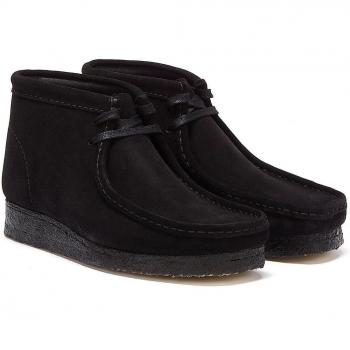 CLARKS ORIGINALS Men's Wallabee Suede Boots in Black, Size: 11, Colour: Black, Gender: Male