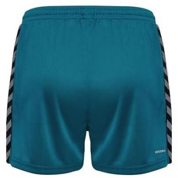 Hummel Pantalones Cortos Authentic Pl - Pantalones cortos para mujer, diseño moderno, tejido ligero y transpirable, cintura elástica con cordón ajustable, logotipo Hummel en la pierna