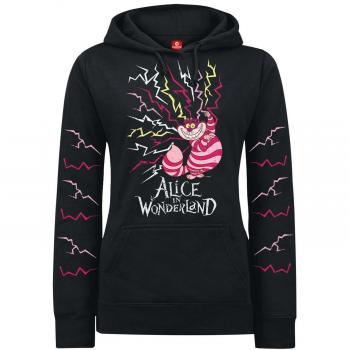 Walt Disney Alice im Wunderland - Lightning Cheshire Jersey con Capucha Mujer Negro L