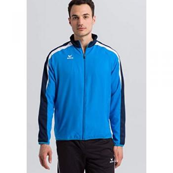 Chaqueta de Presentación Erima Liga 2.0, Hombre, Azul (Curacao) / Azul (New Navy) / Blanco, Talla M