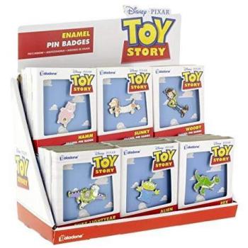 Insignias de pasador de esmalte de Toy Story | Lucky Dip desde 6 Versiones | Hamm Slinky Woody Buzz Lightyear Alien O Rex Brooch