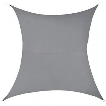Toldo Vela de Sombra Rectangular Impermeable 3m x 4m Gris Oscuro para Jardín