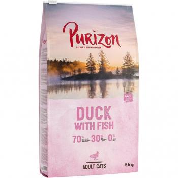Purizon Adult Duck & Fish Grain-Free Cat Food - 6.5 kg Bag (5.5 kg + 1 kg Free)