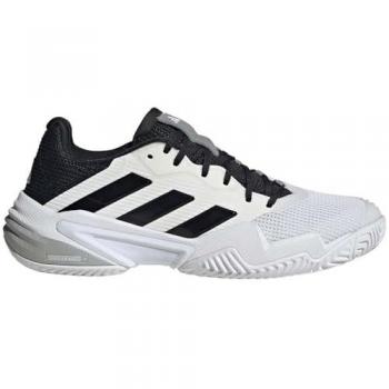 Adidas Zapatillas Barricade 13 para Todas Las Superficies - Tenis Hombre, color blanco, con tecnología de soporte en el mediopié, suela Adiwear para mayor durabilidad, sistema de amortiguación Bounce