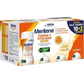 Meritene Drink Fuerza y Vitalidad Sabor Vainilla 10+2 uds 125 ml