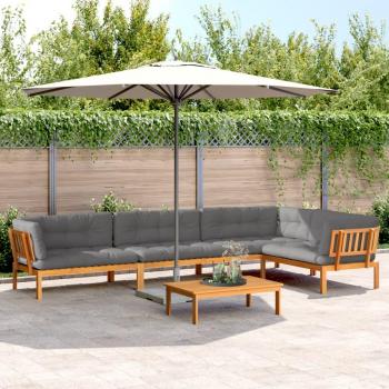 Acacia Wood 5-Piece Garden Pallet Sofa Set with Cushions