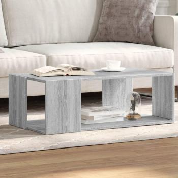 Mesa de centro Sonoma de madera multicapa gris 89,5x48x30 cm