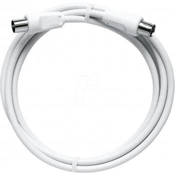 Cable de conexión coaxial IEC Clase A 2,5 m para televisión por cable