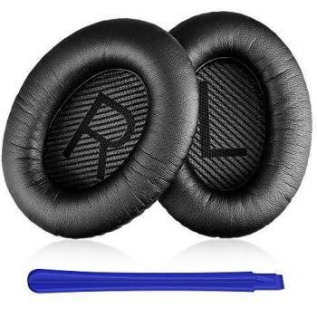 TesRank Almohadillas Bose,Repuesto Espuma para Auriculares Bose QuietComfort 35 35II 2 15 25 AE2 AE2i AE2w SoundTrue SoundLink QC35 QC35II Almohadilla Reemplazo Bose-Negro