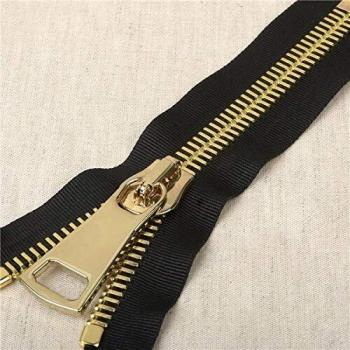 Cierre de cremallera a la moda, oro – 20 cm