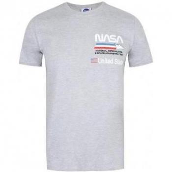 Camiseta de manga larga NASA Aeronáutica para hombre en color gris