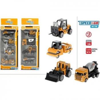 Colorbaby Speed & Go Set 4 Vehículos Metal 1:64 Construcción