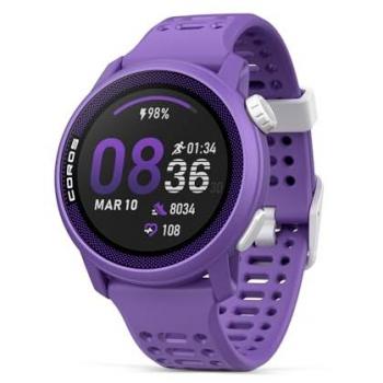 Coros Pace 3 GPS Sport Watch with Violet Silicone Strap