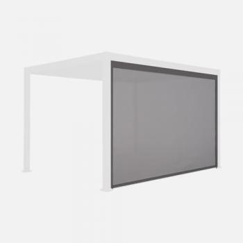 Toldo Vertical de 4m para Pérgola Bioclimática Triomphe - Gris, Aluminio y Textilene