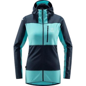 Forro polar con capucha Haglöfs L.I.M Mid Fast para mujer, color azul, talla S
