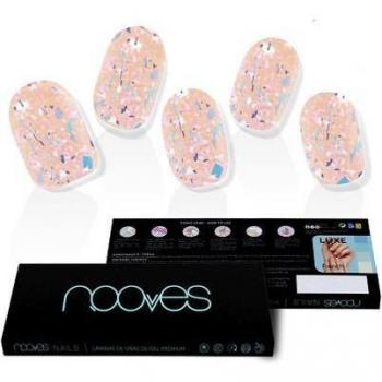 Nooves Peach Galettes Premium Luxe Lámina Uñas Metallic 20uds