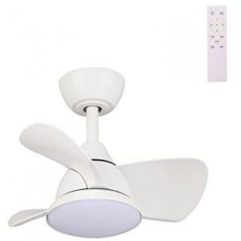 Ventilador de techo LED Fante CCT 24W regulable silencioso con mando y 5 velocidades, diámetro 50 cm