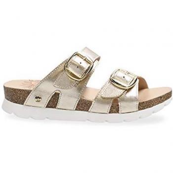 Panama Jack Sandalias de Mujer Shirley B10 Oro, modelo cuña, talla 39 EU
