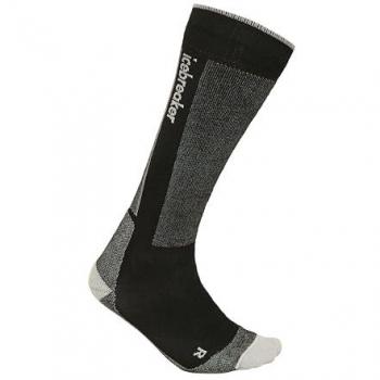 Icebreaker Calcetines de Esquí Merino Ski+ Light Otc para Hombre, Ligeros, por Encima de la Pantorrilla, Color Negro/Éter/Grafito, Talla S