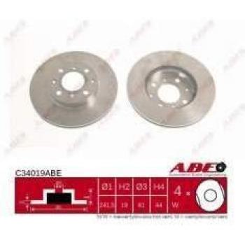 Disco de freno ventilado ABE C34019ABE delantero, 1 pieza