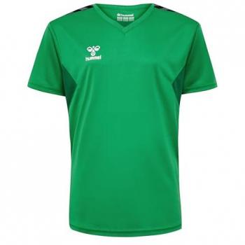 Camiseta de Manga Corta Hummel Authentic PL Unisex Verde 152