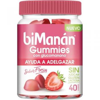 Gomitas biManán con Glucomanano Sabor Fresa - 40 Gummies para Controlar el Peso