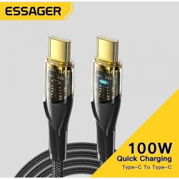 Cable USB-C a Tipo C 100W/60W, 7A, Carga Rápida para iPhone, Huawei, Xiaomi, POCO, Realme y Samsung