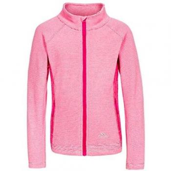 Trespass Kids Bunker Warm Fleece, Unisex niños, Chaqueta Polar Cálida., UCFLFLN10001_PSI9/10, Rosa Lady Stripe, 9-10