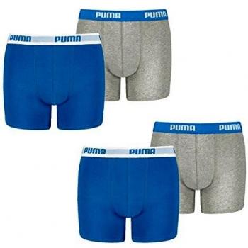 Puma 2-pack 360 Logo Chicos Boxer Briefs, Azul/gris 7-8 Años