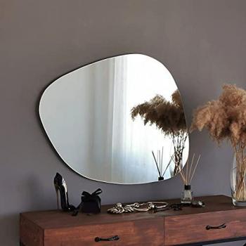 Espejo de Pared Moderno Wellhome 100% MDF Color Blanco Alta Calidad