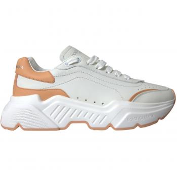 Dolce & Gabbana White Peach DAYMASTER Leather Sneakers - EU36.5/US6