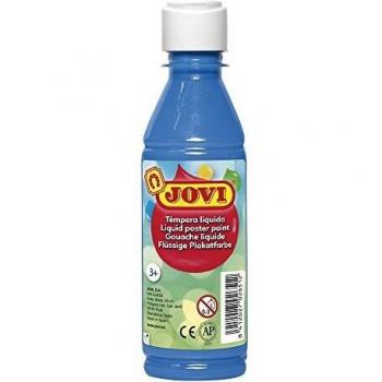 Jovi- Tempera liquida, Color azul cyan, 250 ml