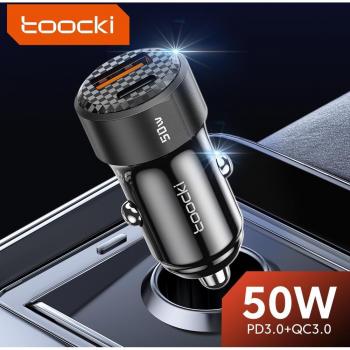 Toocki 50W Fast Charging USB Type C Car Charger for iPhone and Samsung