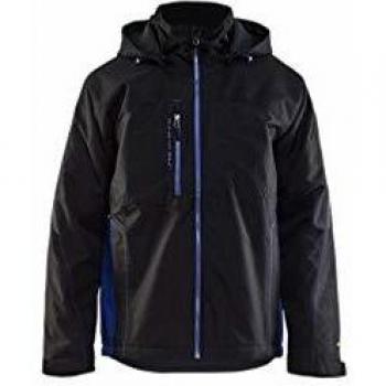 Chaqueta Hardshell Impermeable Blaklader Negro/Azul Rey Talla M