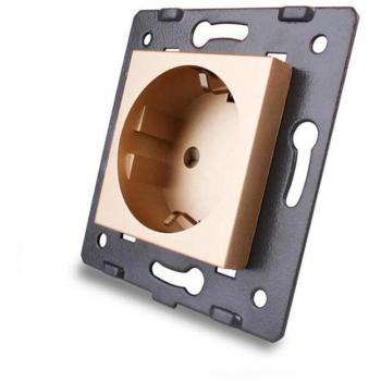 LEDBOX Mecanismo de empotrar Enchufe EU 16A tipo Schuko, golden