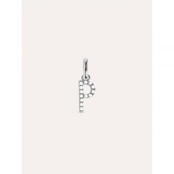 Colgante Singularu Letter Spark Letra P - Joya de Plata con Baño de Rodio