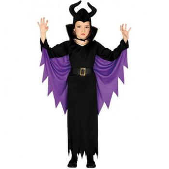 Disfraz de Maléfica para Niña - Traje de Villana Oscura con Cuernos