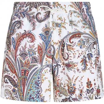 Etro Men's Printed Swim Trunks in White | Size Small | MRPB000199SAS68X0800