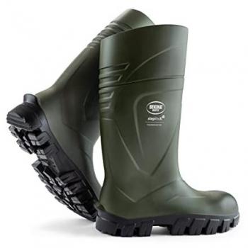 Bekina Steplite xThermoprotec S5 Safety Non Metallic Waterproof Boots, Green, Size 13, Full safety non-metallic wellingtons, robust safety boots for men and women with toecap and safety sole, metal free